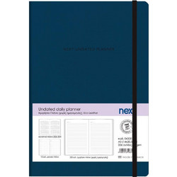 Next Undated daily planner premium flexi μπλε 14x20,5εκ. Δυνατότητα εκτύπωσης Μπλέ