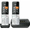 Gigaset Comfort 500A Ασύρματο Τηλέφωνο Σετ Duo με Ανοιχτή Ακρόαση Μαύρο Ασημί