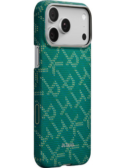 Pitaka Ultra-Slim Case, Monogram-Gold/Green - iPhone 17 Pro - (KI1701PTK)