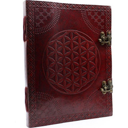 Huge Flower of Life Leather Book 10x13 (200 pages)