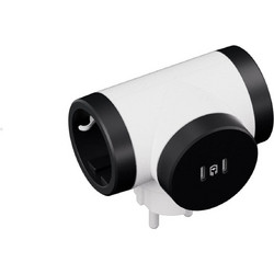 Πολύπριζο Legrand 2 Θέσεων (694432) - Με 2x USB-C Θύρες Φόρτισης - Λευκό/Σκούρο Γκρι 694432