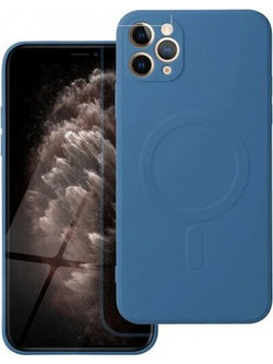 Θήκη Real Smooth Silicone Magsafe Apple iPhone 11 Pro Max (6.5") Blue