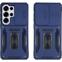 Sonique Ring Armor CamShield Back Cover Blue (Samsung Galaxy S26 Ultra)