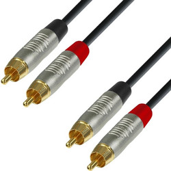 Adam Hall K4 TCC 0600 Audio Cable REAN 2 x RCA male to 2 x RCA male 6 m - Adam Hall