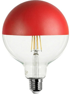Creative Cables Λαμπτήρας LED Maria G125 4,8W 806Lm Filament E27 2700K Ρυθμιζόμενης έντασης - Κόκκινο - Creative Cables - FL-LEDGMROS