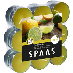 Σετ Διακοσμητικά Κεριά Ρεσώ Spaas με άρωμα Southern Citrus και διάρκεια καύσης 8 ώρες - 18 τεμάχια