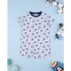 βρεφική ολόσωμη πιτζάμα γκρι mickey για αγόρι