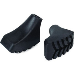Overaction Big Rubber Feet Walking Tips Black 2xΤεμάχια Παπουτσάκια Ασφάλτου για Μπατόν Πεζοπορίας