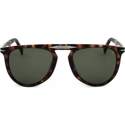David Beckham DB1039/S 086/QT Ανδρικά Γυαλιά Ηλίου Τετράγωνα Κοκάλινα Ασημί Ταρταρούγα με Πράσινο Polarized Φακό