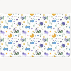 Flower Cats Print Pet Placemat 29.2x48.3cm