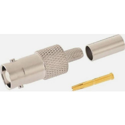GBC 30.2532.00 Σύνδεσμος BNC Θηλυκός Πρέσας - RG59, 75 Ohm & Μόνωση PTFE