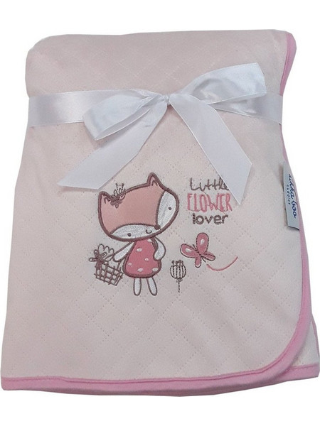 KikkaBoo Fox Κουβέρτα Αγκαλιάς Fleece 75x100 Ροζ