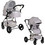 Moni Gigi Καρότσι Μωρού 2 σε 1 Light Grey