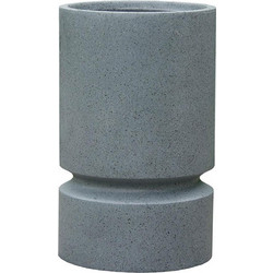Supergreens Lugio Κασπώ Πήλινο με Βάση Terrazzo Γκρι 21x21x33cm A-1280-8
