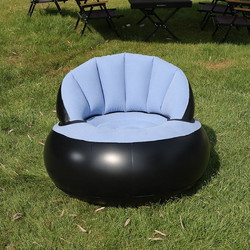 Φουσκωτή Πολυθρόνα Relax Με Βελούδινη Υφή 80x80x67cm - ΓΑΛΑΖΙΟ