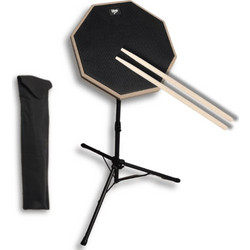 V-TONE PDS8 BK practice drum pad black 8 inches stand drumsticks cover set