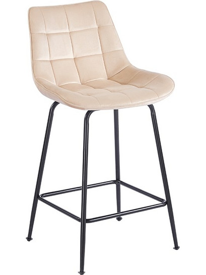 ERMINA BEIGE VELVET ΥΦΑΣΜΑ 64εκ. ΣΚΑΜΠΟ ΜΕΤΑΛΛΙΚΟ 49X50X64-94εκ