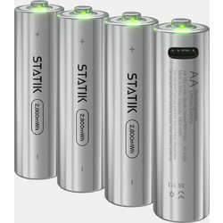 STATIK Επαναφορτιζόμενες Μπαταρίες AA 4-PACK PUP-0100-4QTY