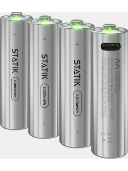 STATIK Επαναφορτιζόμενες Μπαταρίες AA 4-PACK PUP-0100-4QTY