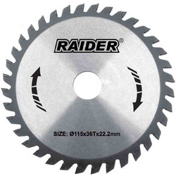 RAIDER Δίσκος κοπής ξύλου Φ25,4/Φ190/40Δόντια 163129