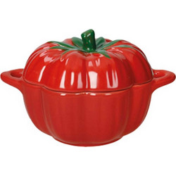 Brandani Μίνι Κατσαρολάκι Κεραμικό (Stoneware) Tomato 16x12.5x10cm 350ml Κόκκινο