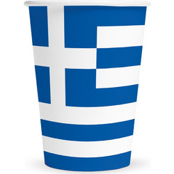 Χάρτινα Ποτήρια - Ελληνική Σημαία (8 τεμ)