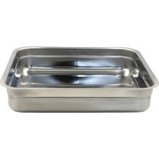 Cook-Shop Ταψί Ορθογώνιο Ανοξείδωτο 34x29cm Ασημί