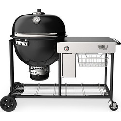 Weber Master Touch GBS Ανοξείδωτη Ψησταριά Κάρβουνου Στρογγυλή με Καπάκι και Ρόδες Επιφάνειας 57x57
