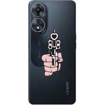 Oppo A 98 Heart gun Transparent Silicone TPU Θήκη