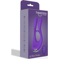 ToyJoy Happiness Ελαστικό Δαχτυλίδι Πέους Σιλικόνης με Δόνηση 5.9cm Μωβ