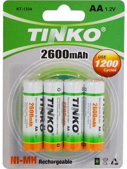 TINKO μπαταρίες AA (R6) επαναφορτιζόμενες 1,2V/2600mAh NiMH (4τεμ.)