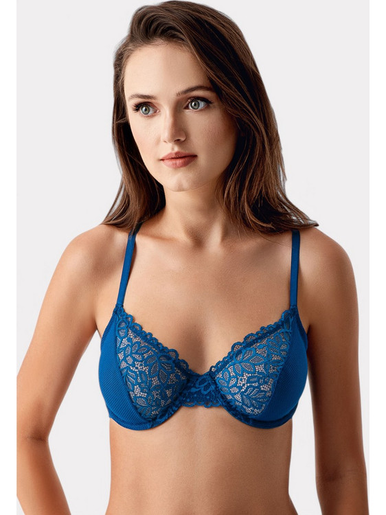 New Bra Lingerie Σουτιέν με Μπανέλα Πετρόλ NB338410-4