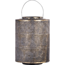 Artekko Lantern Χρυσό Μεταλλικό Φανάρι (33x33x45)cm