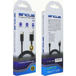 Καλώδιο Σύνδεσης και Φόρτισης Ancus Flow E44 USB σε Lightning 2.0A Data Transfer 480Mbp Μαύρο 1m