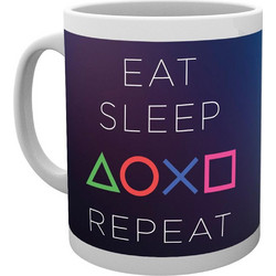 Gb Eye Playstation Eat Sleep Repeat Mug