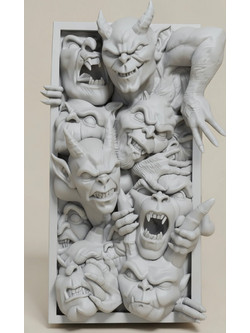 Άβαφη 3D Φιγούρα Book Nook Collection Imps Digital Sculpture για Βάψιμο DIY (Δώρο τα Χρώματα)
