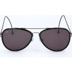 Web WE0069 01A Γυναικεία Γυαλιά Ηλίου Aviator Μεταλλικά Ασημί Μαύρα με Μαύρο Φακό