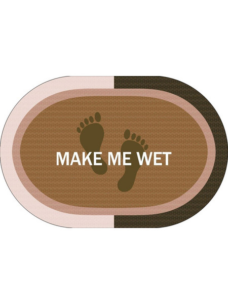 Πατάκι Μπάνιου Oval Αντιολισθητικό Make Me Wet 50X70 Beige 100% Polyester