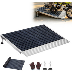 VEVOR Ράμπα Κατωφλίου Πόρτας Αλουμινίου 610 x 910 mm με Ρυθμιζόμενο Ύψος και Αντιολισθητική Επιφάνεια PBSMJPD2436IVZ17L001V0