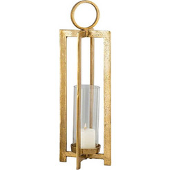 BEACON LIGHT ΦΑΝΑΡΙ 20x20x66cm ΑΛΟΥΜΙΝΙΟ ΧΡΥΣΟ ΓΥΑΛΙ LIBERTA 034383