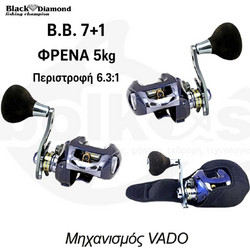 Black Diamond Vado Μηχανισμός Ψαρέματος για Baitcasting / Casting / Tai Rubber