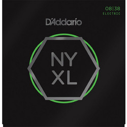 D'Addario NYXL Σετ 6 Χορδές Ηλεκτρικής Κιθάρας Nickel Plated Steel 8-38" Extra Light Tension