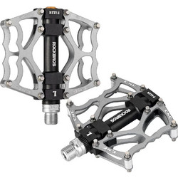 Rockbros 2010-12L Aluminum Platform Bicycle Pedals - Silver - (JT201012LS)