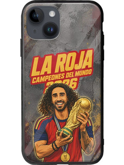 Θήκη La Roja Campeones del Mundo - Marc Cucurella iPhone 15 Plus Groove TPU (Tempered Glass και TPU)