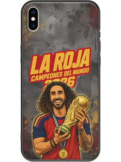 Θήκη La Roja Campeones del Mundo - Marc Cucurella iPhone X / XS Black TPU (Μαύρη Σιλικόνη)