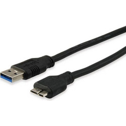 Equip Regular USB 3.0 to micro USB Cable Μαύρο 1.8m (128397)