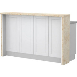 Πάγκος νησίδας Tahoma-Μήκος: 160 εκ.Λευκό ματ-Latino Marble