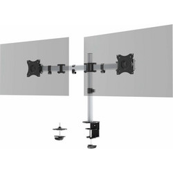 Durable Βάση Γραφείου για 2 Οθόνες έως 27" με Βραχίονα Ασημί (509523) 509523