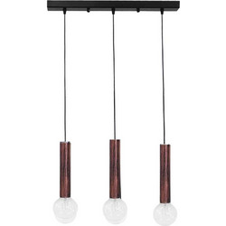 Heronia Lighting Κρεμαστό Φωτιστικό Οροφής Ράγα Τρίφωτο E27 Μπρονζέ 34-0202