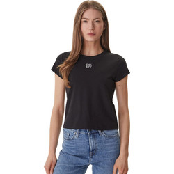 DKNY RHINESTONE LOGO ΜΠΛΟΥΖΑ ΓΥΝΑΙΚΕΙΑ DJ6T1740-BSV (BSV/BLACK-SILVER)